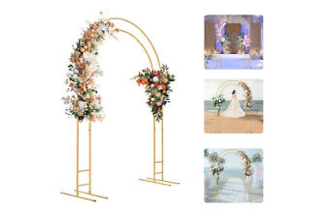 1.5mx2.2m Wedding Backdrop Archway Stand Metal Arch Flower Frame Decor W/ Bases