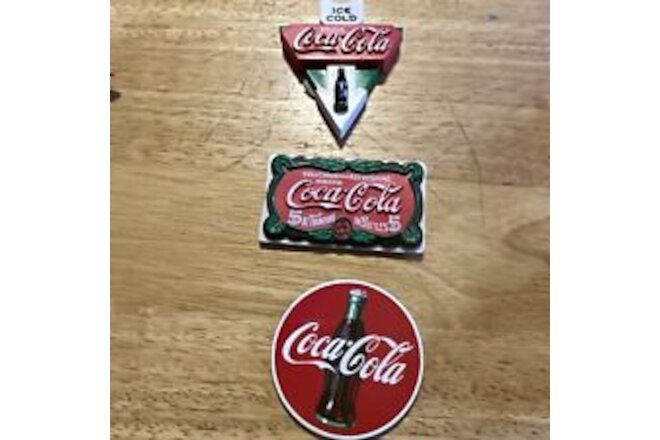 Coca Cola Magnets LOT 3 Vintage New!