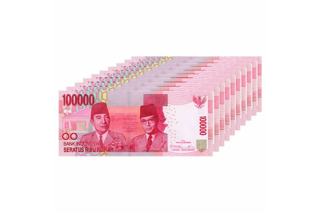 INDONESIAN RUPIAH 100,000 X 10 = 1 Million 1,000,000 IDR UNCIRCULATED INDONESIA