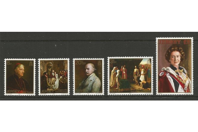 JERSEY, 1983, PAINTINGS & QE II DEFINITIVE (5), MI 309-313 MNH**