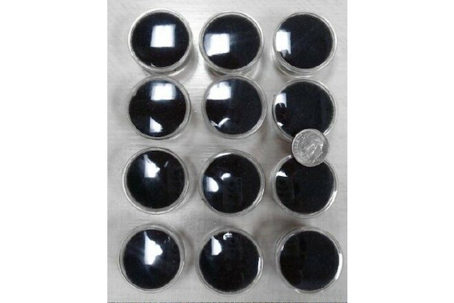 12 Gem jars BLACK foam Inserts display Your gem stones JD023