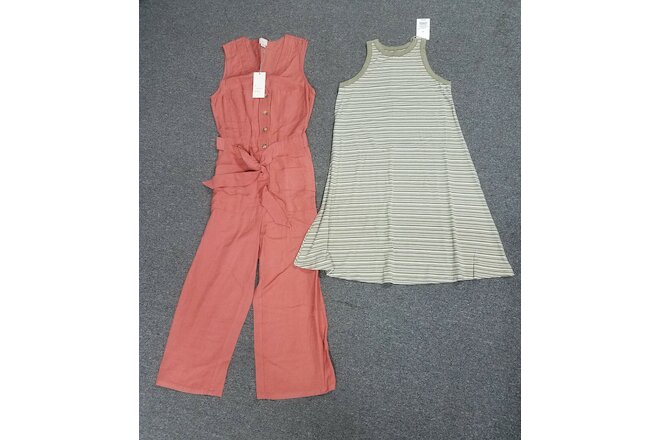A New Day Bundle Striped Dress and Romper, XS, NWT, SHIPS FREE