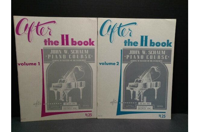 Lot 2 After The H Book Piano Course Vol 1 & 2 Instructional Teach Course M13