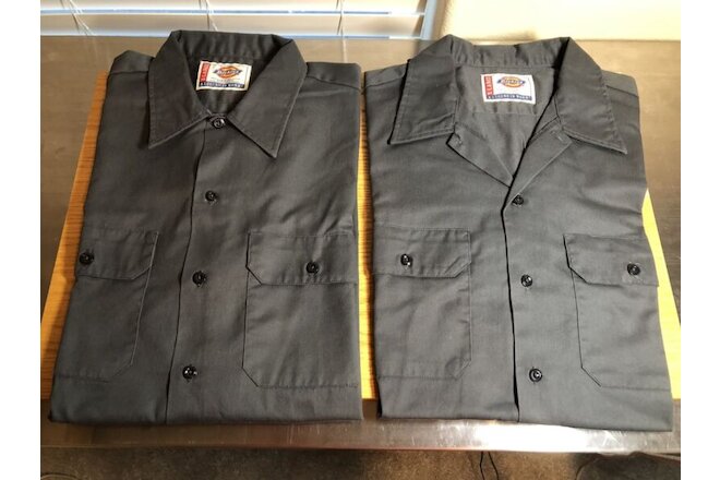 Lot of 2 Dickies Men's Work Shirts - X-Large - Charcoal Grey - RN20697 - Preown