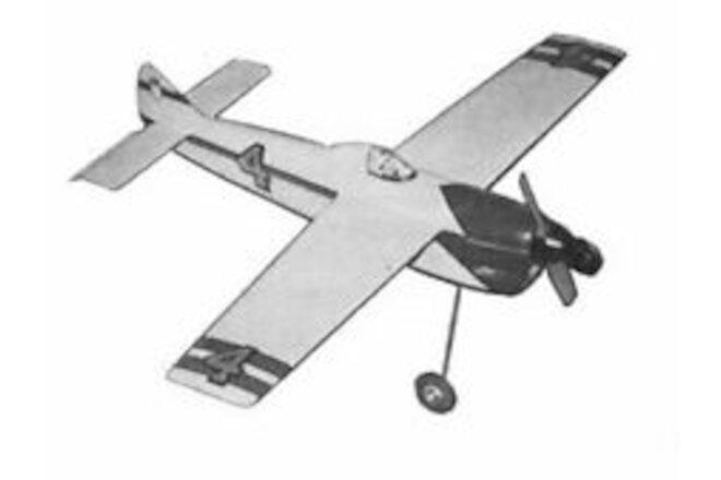 Alien Control Line Team Racer 24" WS R/C Model Airplane Printed Plans &Templates