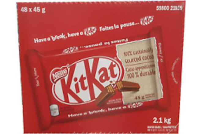 Chocolate Bars, 48Ct X 45G/1.6Oz., Imported from Canada)
