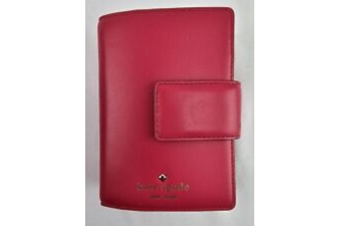 Kate Spade Leather  Planner Organizer 6-Ring Agenda Binder Pink With Box & Pages