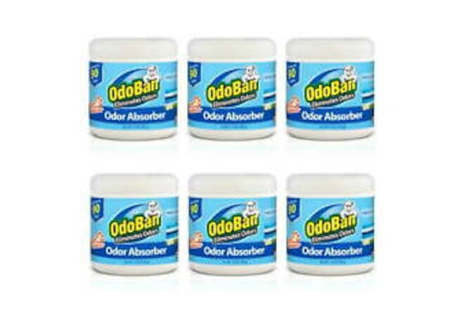 Solid Odor Absorber for Home and Small Spaces, Fresh Linen Scent, 14 oz, 6-Pack