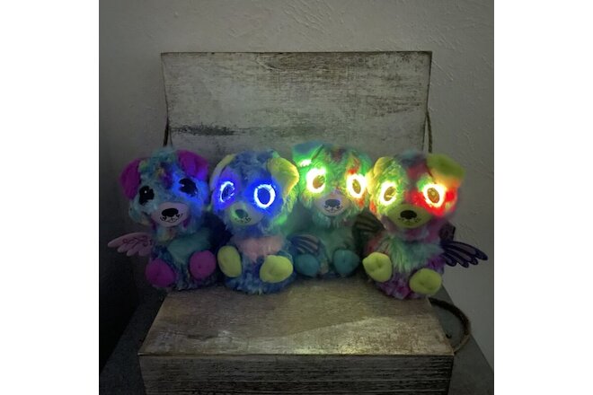 Lot of 4 Spin Master Hatchimals Interactive 5" Plush Animal Toys Lights Sounds