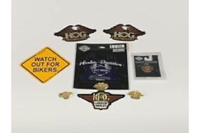 Harley Davidson Motor Cycles HOG-Ladies-Patches-Lapel Pins-Sticker Collection