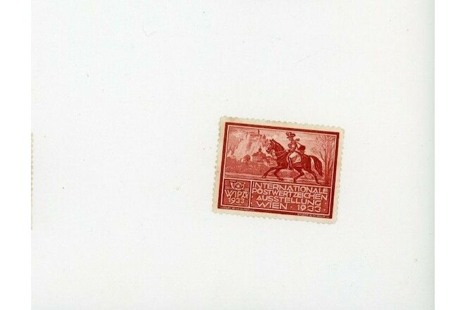 1933 Austria Wipa History Of Mail Transport Cinderella Poster Stamp Horse Lot 3