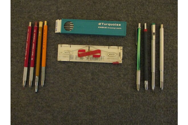 VTG LOT8 MECHANICAL PENCILS DIETZGEN KOH-I-NOOR- EAGEL TURQUOISE GRAMERCY ECT #2