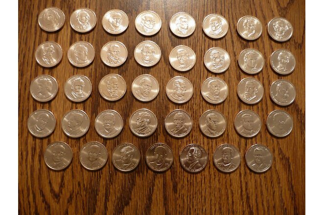 Complete 2007-2020 Presidential Dollar D-Mint 40 Coin Uncirculated Set