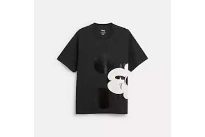 Disney X Coach Wink Mickey Mouse T Shirt CN320 Black Size M NWT