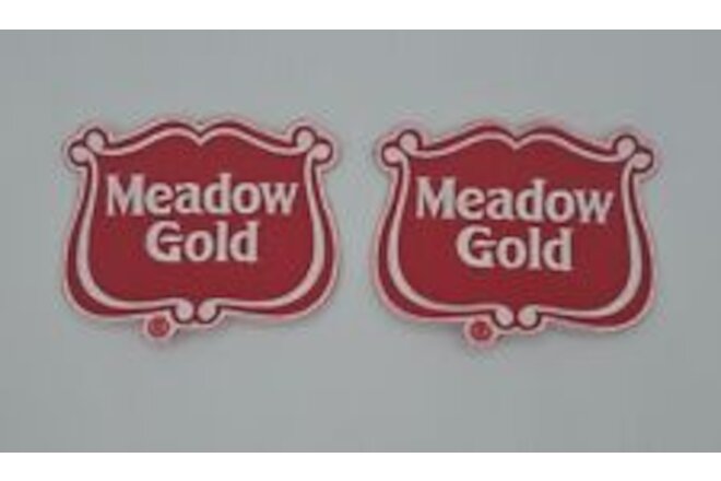 Lot of 2 Meadow Gold Dairy Co Milk Ice Cream Sew On Iron On Patch 3.75" x 3"