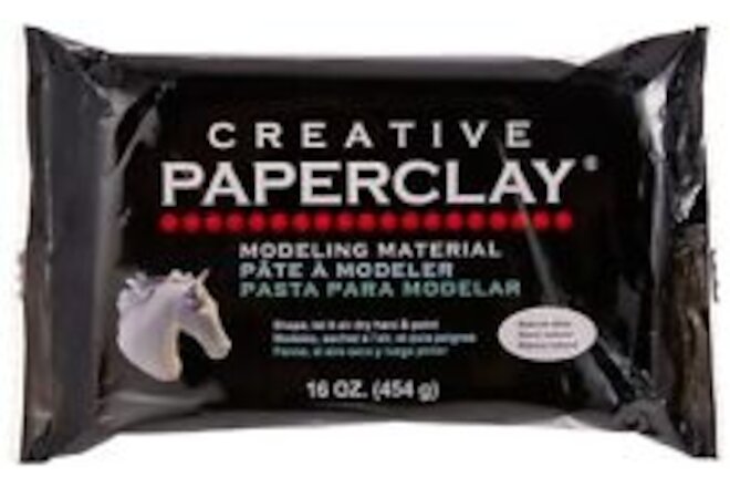 Creative Paperclay for Modeling Compound, 16-Ounce, White, 4" x 1" x 8" (Leng...