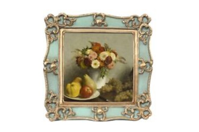 PARAFAYER Vintage Small Picture Frame 4x4, Antique Ornate Photo Frame With Go...