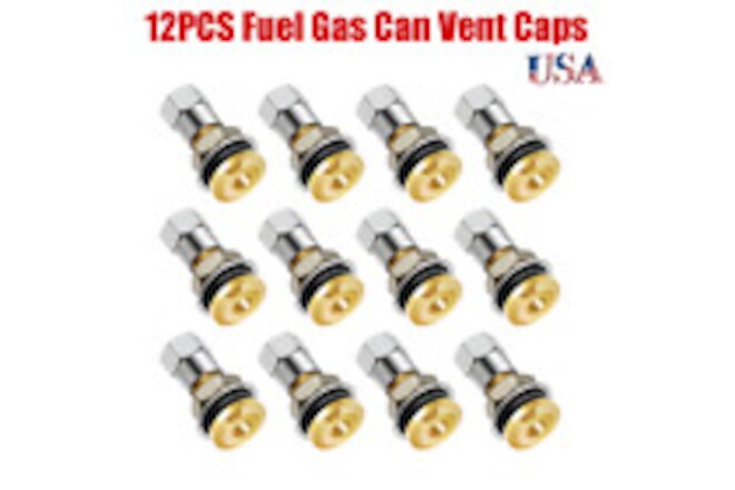 12 PCS Fuel Gas Can Jug Vent Caps For Gas Fuel Water Can to Allow Faster Flowing