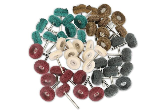50 Metal Polishing Buffing Wheel Burr Kit Rotary Tool Accessories Set for Dremel