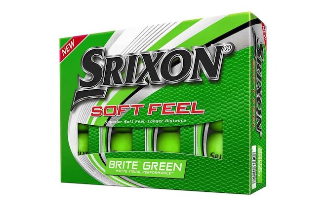 Srixon Soft Feel 12 Brite Green Golf Balls 1 Dozen - New 2021