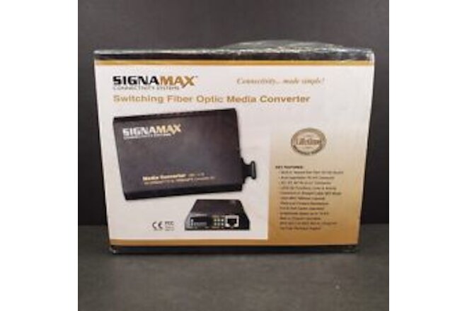 Signamax Media Converter 065-1110 10/100BaseT/TX to 100BaseFX Converter-SC NOS