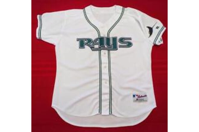 Tampa Bay Devil Rays Blank Game Issue Russell Athletic '01-'04 Home Jersey Sz 50