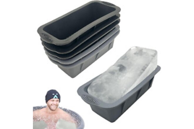 6Pcs Ice Mold for Ice Bath,  Large Silicone Ice Block Molds for Ice Bath, Large