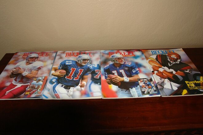 4-Beckett Football Card Mntly Magazines, June '93,Sept '94,July '95,Aug '95,Used