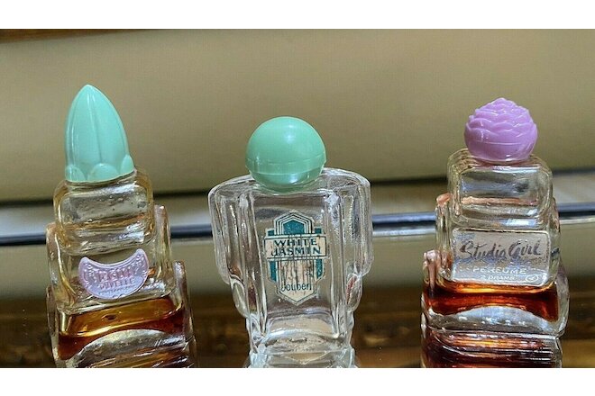 VTG Perfume Miniatures LeGui Duvelle,Joubert,Studio Girl ART DECO Mini LOT 🌸