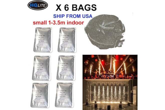 6bag Small Fine Particles 1-3.5M Ti Powder 200g for Cold Spark Firework Machine