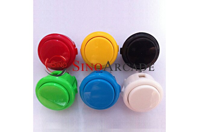 6x Original Sanwa OBSF-30 Push Button For Arcade Mame Game 13 Colors Available