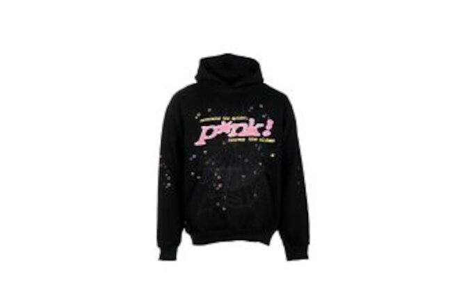 NEW Spider Worldwide × Young Thug Sp5der Pink Hoodie Size Medium Color Black