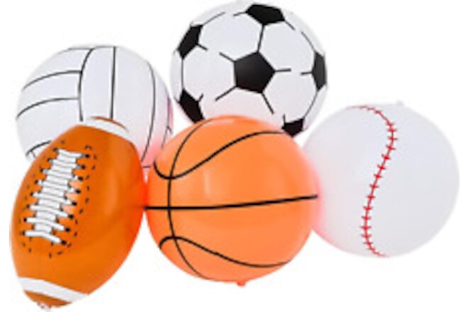 Mini Sport Balls Bulk - 9" Mini Inflatable Sport Ball - Football Blow up Beac...