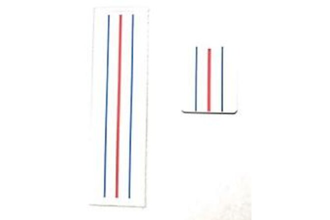 Sticker for Golf Putter and Ball Marker (Triple Track) (Red and Blue, 1Pack)