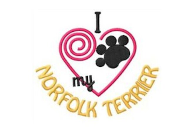 I "Heart" My Norfolk Terrier Short-Sleeved T-Shirt 1394-2 Size S - XXL