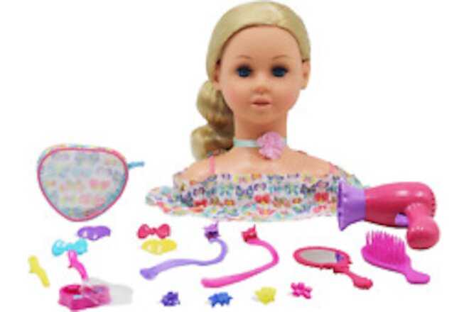 : Hair Styling Set - Doll Head Hair & Makeup Playset - Gi-Go Dolls, Kids Playset