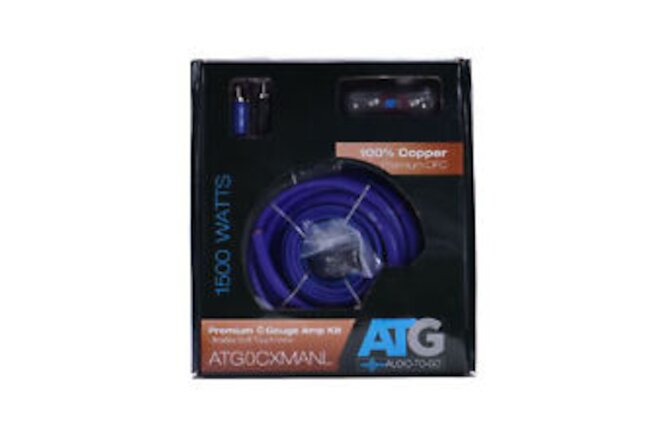 ATG Audio Transcend Series 100% Copper 0 Gauge Amplifier Kit with ANL Fusehol...