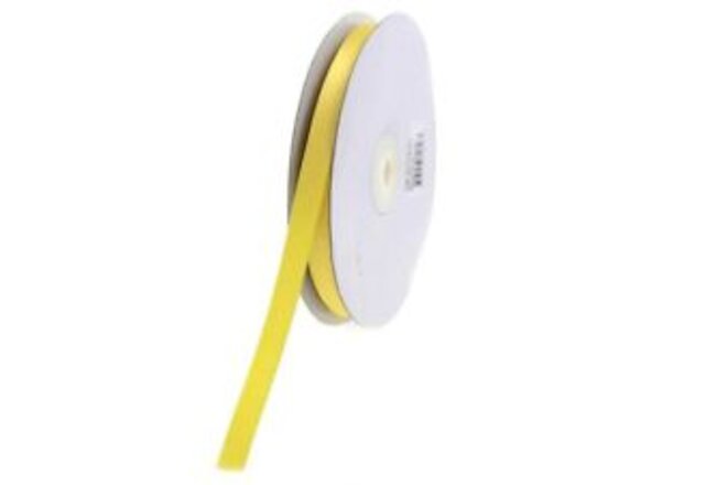 3/8" Wide Yellow Double Faced Satin Ribbon - 100 Yards