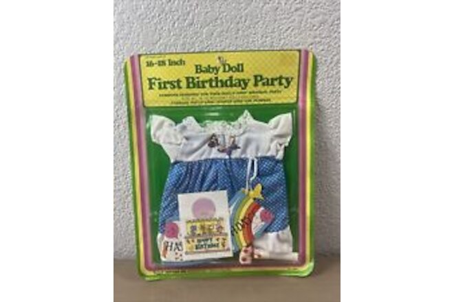 VTG Toy Time Inc 1985 First Birthday Party Baby Doll Outfit