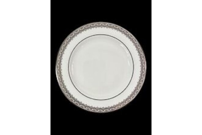 Lenox Lace Couture 8" Salad Plate White with Platinum Silver Trim NEW