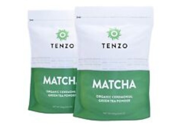 Tenzo Matcha Green Tea Powder | USDA Organic Ceremonial Grade – 2 PACK