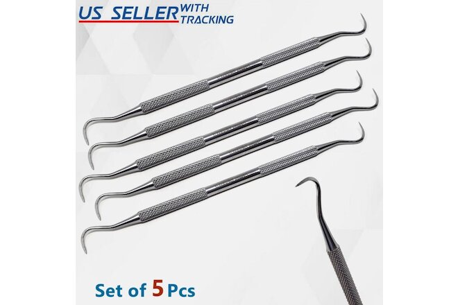 SET OF 5* SICKLE SCALER H6-H7 DENTAL HAND TOOLS INSTRUMENTS GERMAN STAINLESS