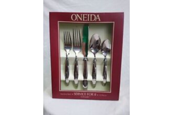 Oneida (53) Pieces GLISSADE Stainless Flatware Silverware Serves 8 New