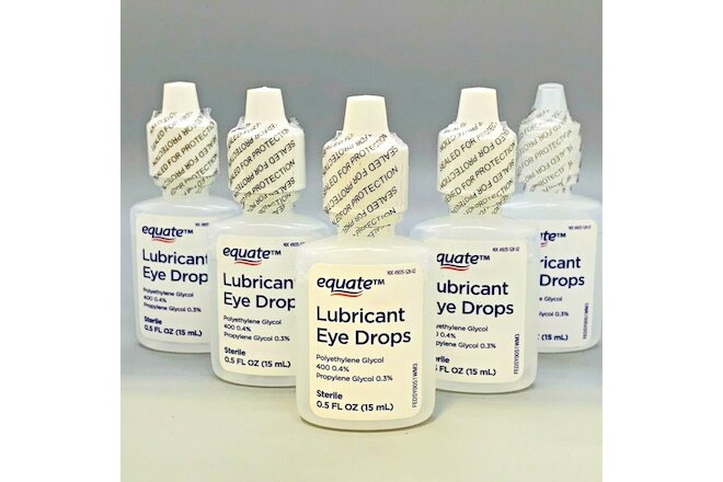 Equate Lubricant Eye Drops Irritation 5PK Exp 10/23+