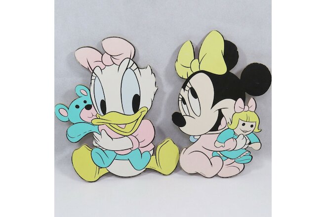 Vintage Baby Minnie Mouse and Daisy Duck Nursery Wall Hangings Decor