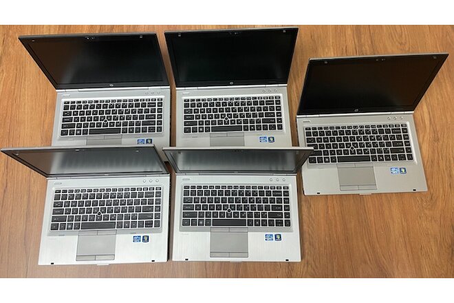 Lot of 5 x HP EliteBook 8460p intel core i5 i5-2450M 4GB NO HDD - GREAT SHAPE