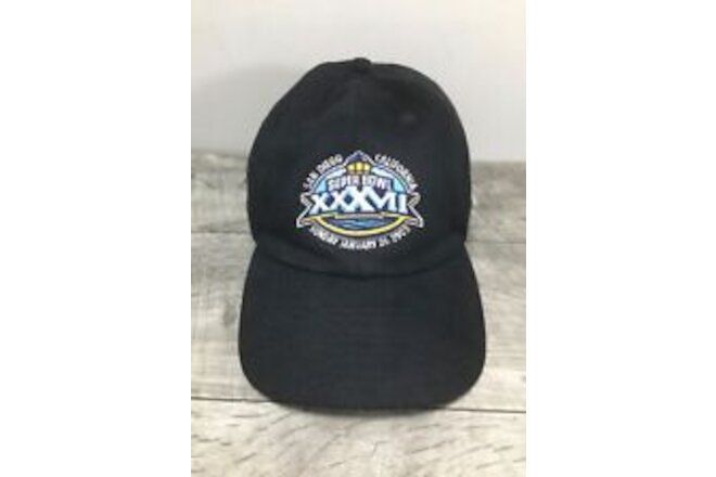Vintage Reebok NOS Super Bowl XXXVII NFL San Diego California Black Hat Cap ‘03