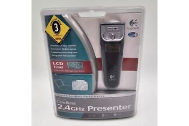 Logitech Cordless 2.4 GHz Presenter LCD Timer with Carrying Case See Description