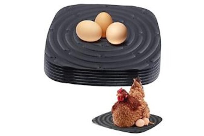 6 Pack Washable Chicken Nesting Pads for Laying Eggs, Nesting Box Liners Black