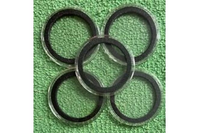 5 - Air-Tite Coin Capsules with Black Ring for Morgan Silver Dollar